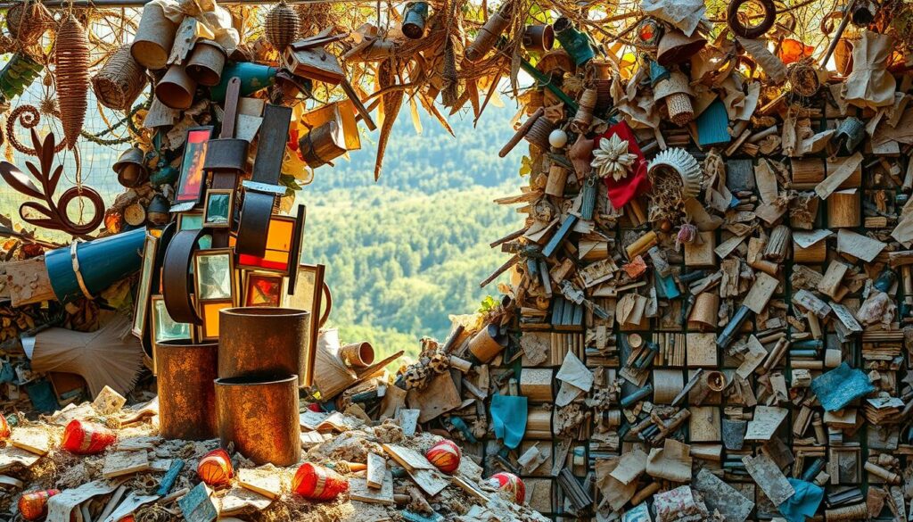 art écologique matériaux recyclés